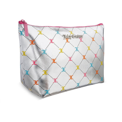 Wedge Makeup Bag - Silver Multi - Juicy Couture
