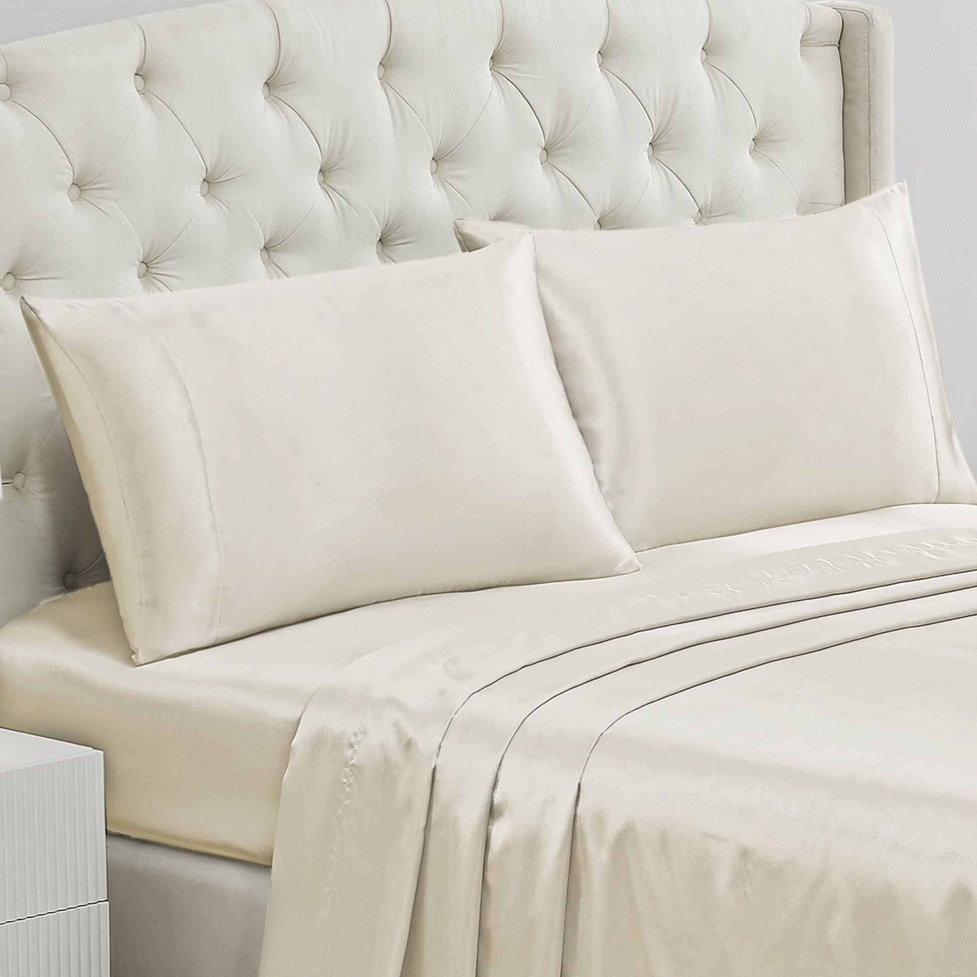 Solid Satin Pillow Case Set - Pearl - Juicy Couture