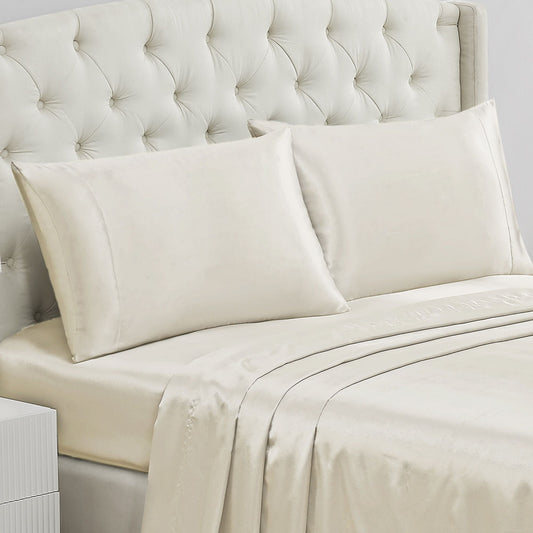 Solid Satin Pillow Case Set - Pearl - Juicy Couture