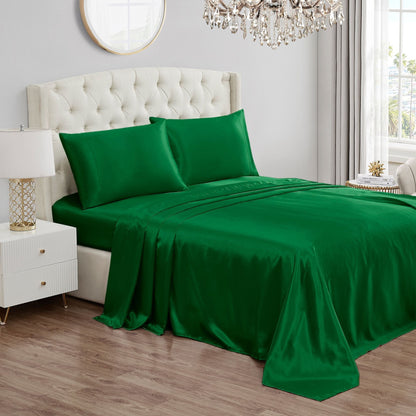 Solid Satin Sheet Set - Emerald - Juicy Couture