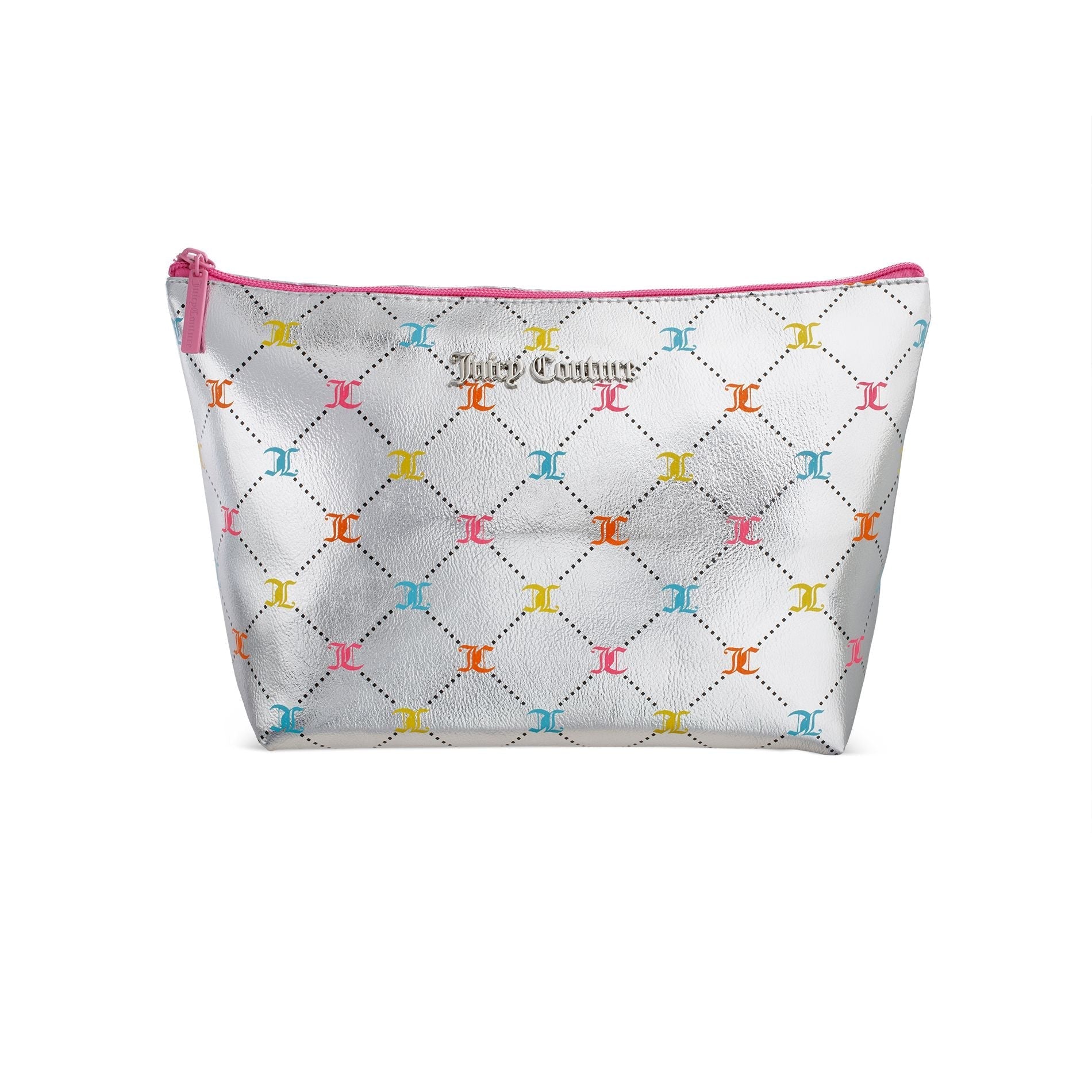 Wedge Makeup Bag - Silver Multi - Juicy Couture