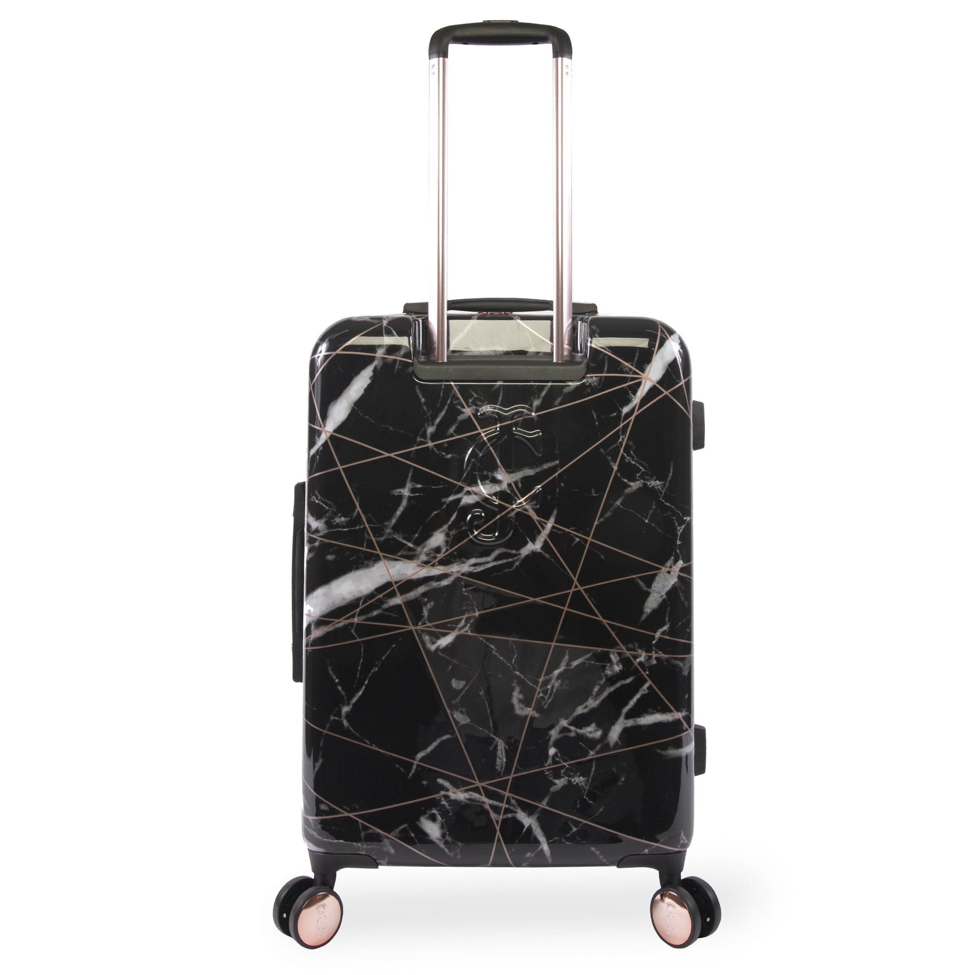 3-Piece Hardside Spinner Luggage Set - Black Marble Web - Juicy Couture