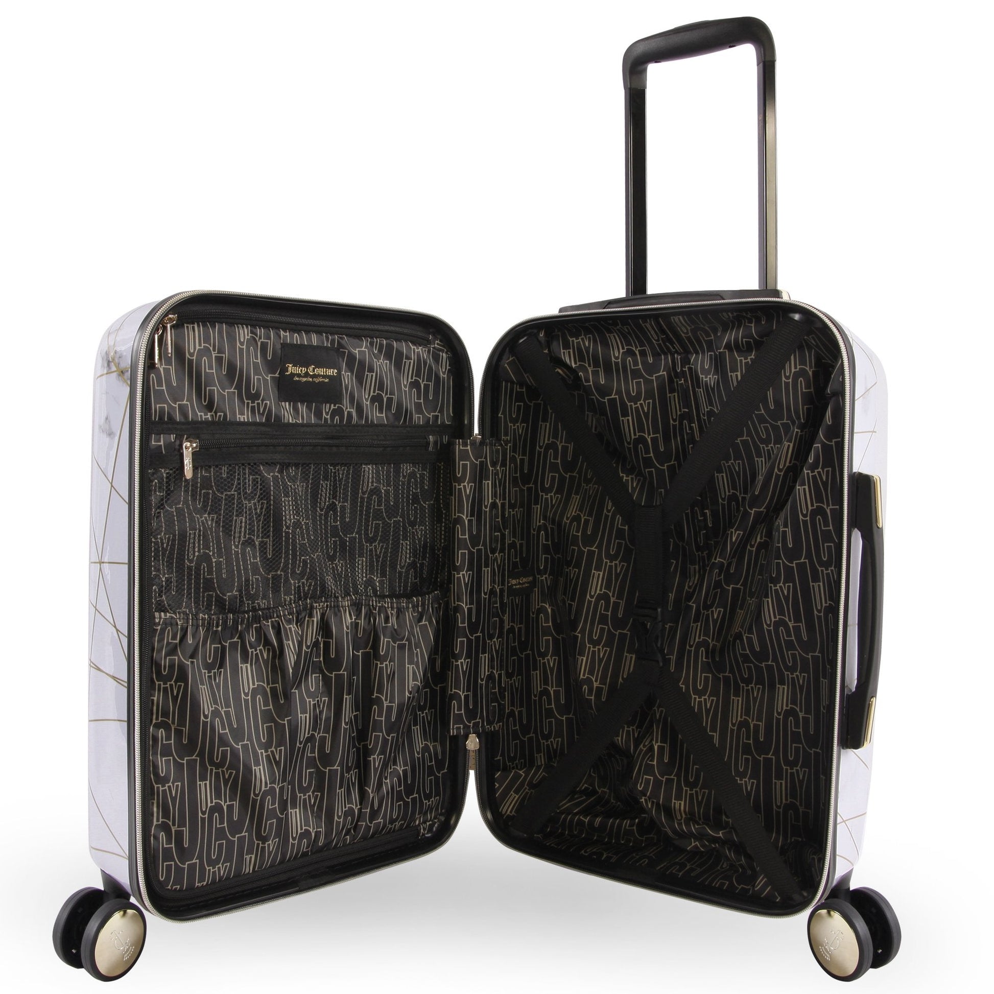 Carry-On Hardside Spinner Luggage - Marble Web - Juicy Couture