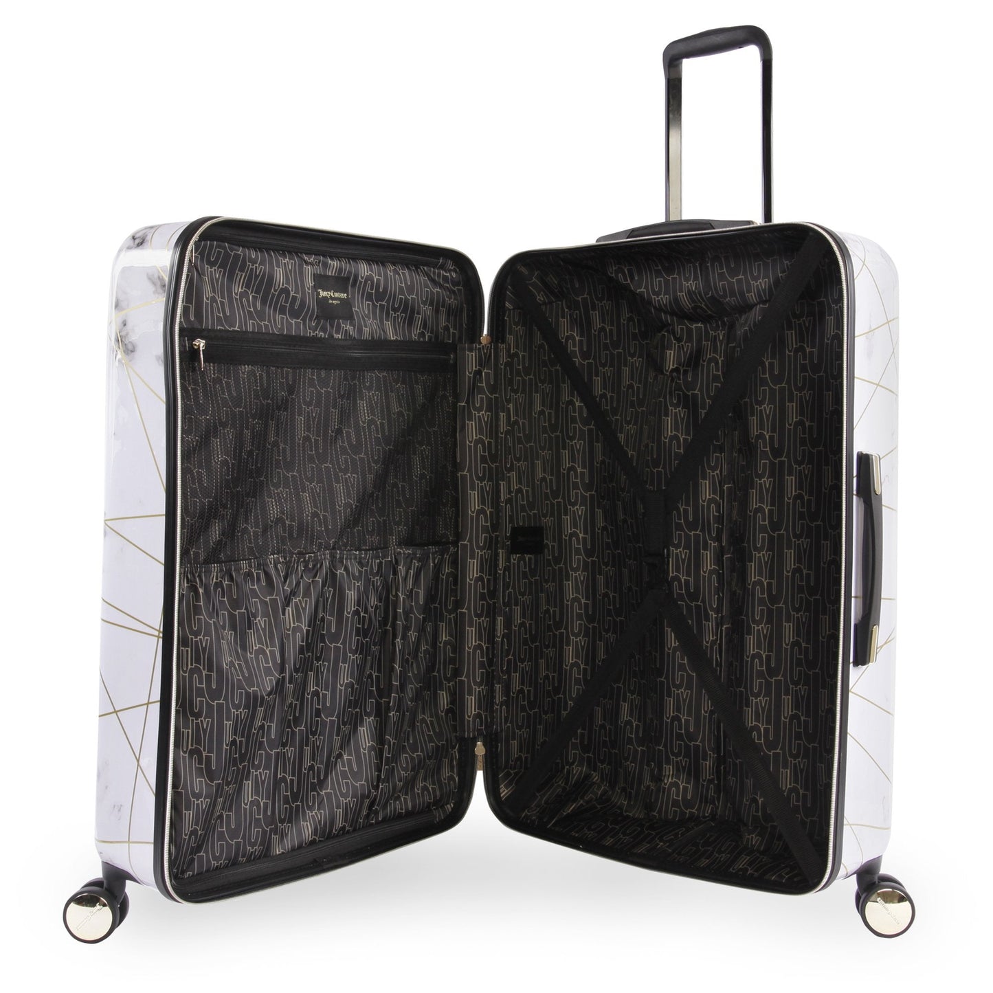 Large Hardside Spinner Luggage - Marble Web - Juicy Couture