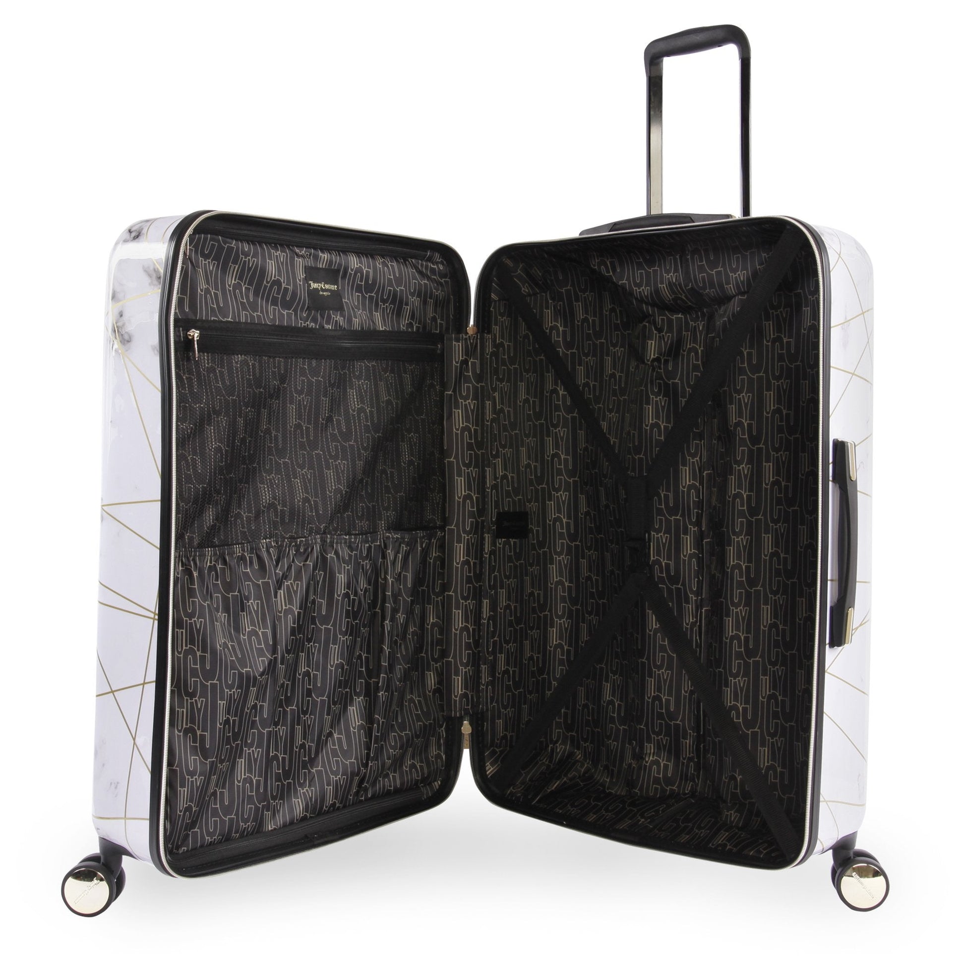 Large Hardside Spinner Luggage - Marble Web - Juicy Couture