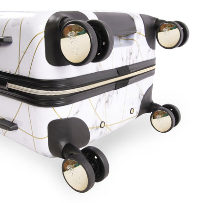 Large Hardside Spinner Luggage - Marble Web - Juicy Couture