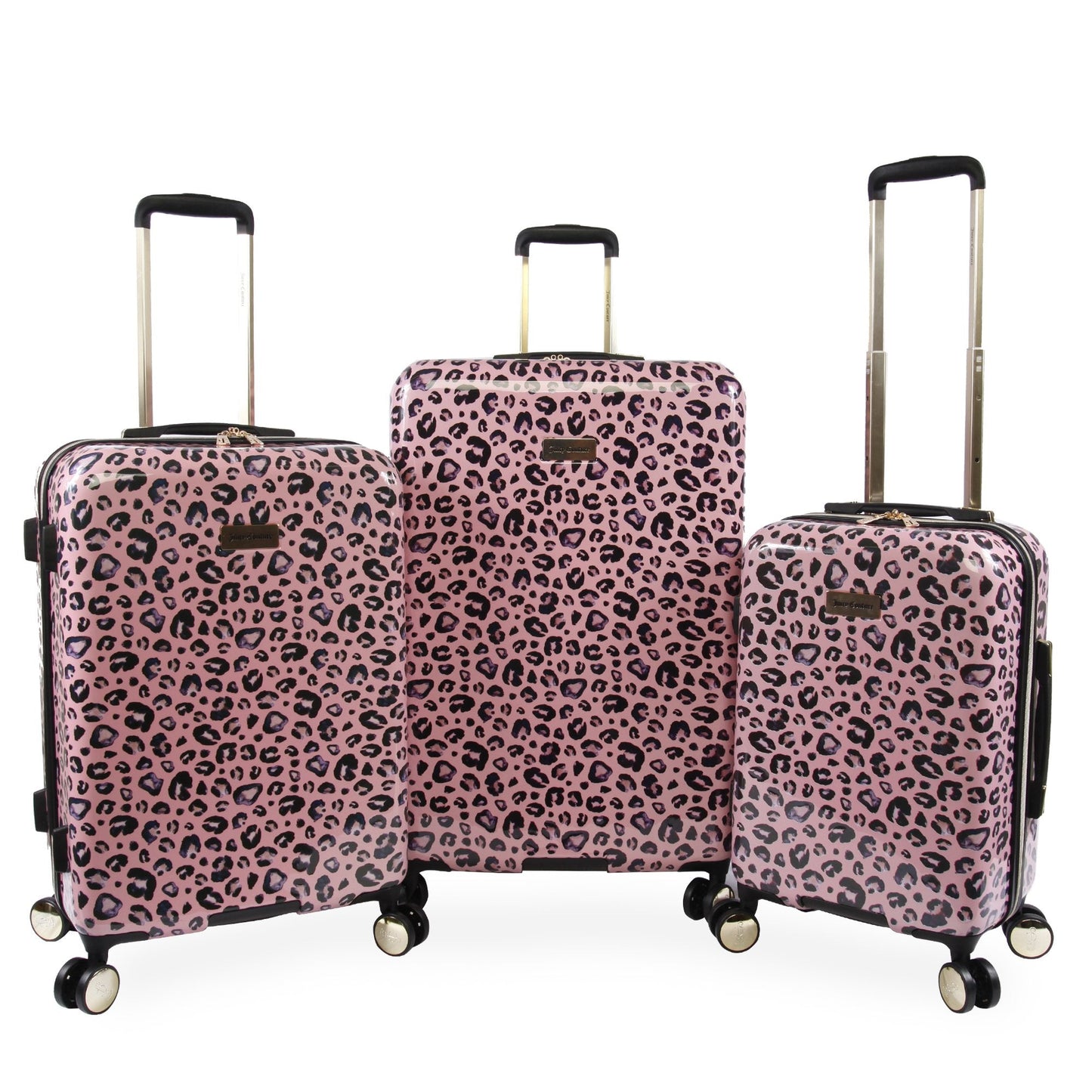 3-Piece Hardside Spinner Luggage Set - Pink Leopard - Juicy Couture