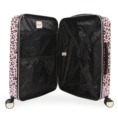 3-Piece Hardside Spinner Luggage Set - Pink Leopard - Juicy Couture