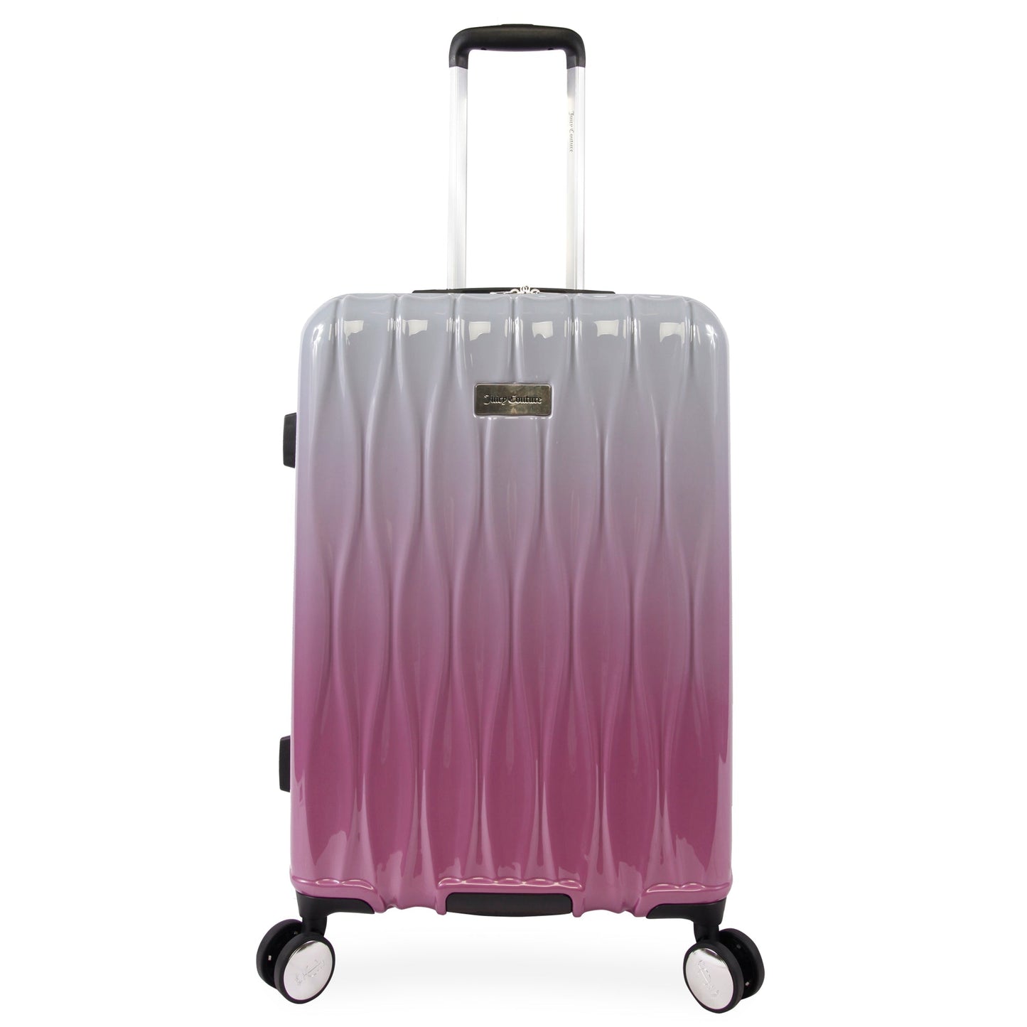 3-Piece Hardside Spinner Luggage Set - Silver Fuchsia - Juicy Couture