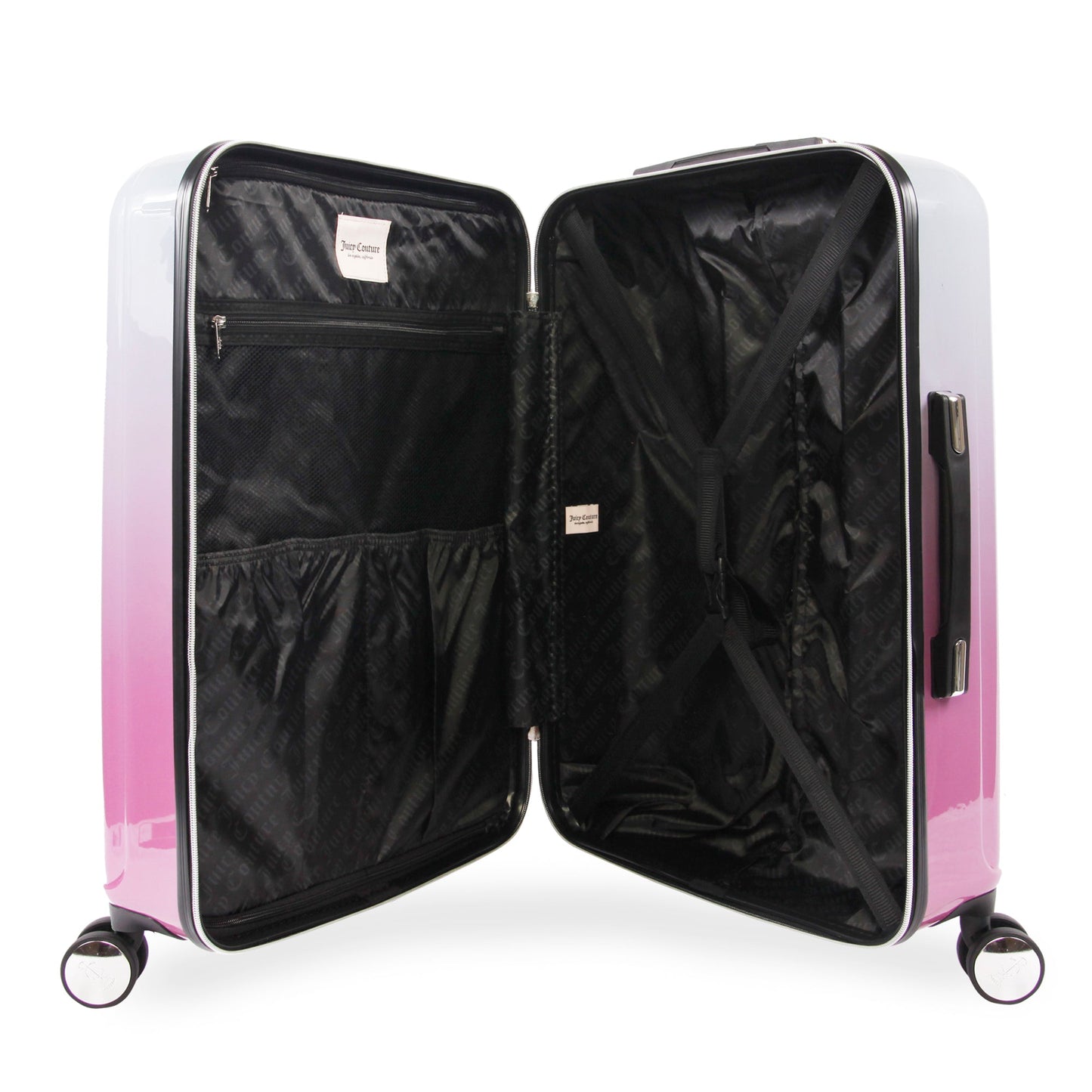 3-Piece Hardside Spinner Luggage Set - Silver Fuchsia - Juicy Couture
