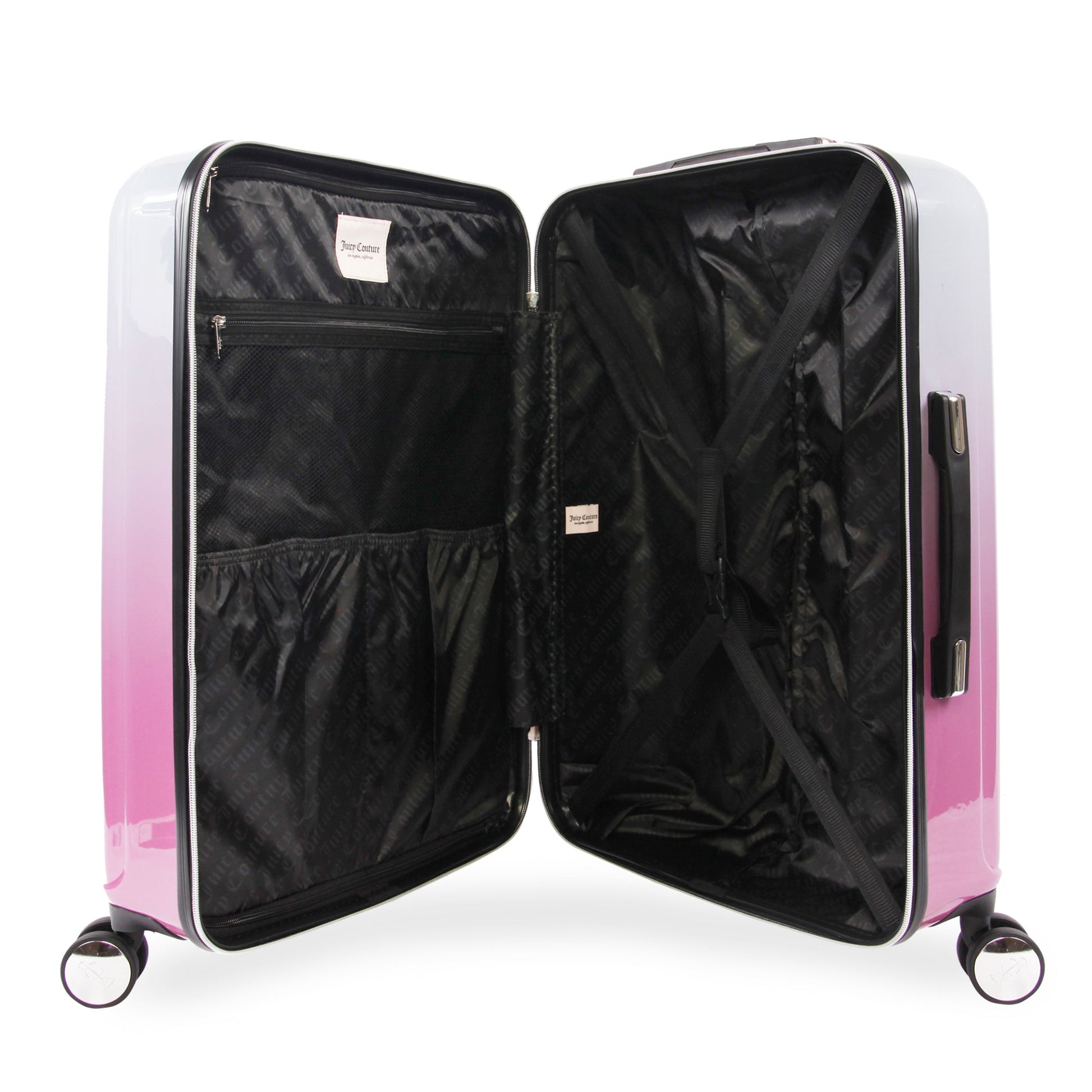 3-Piece Hardside Spinner Luggage Set - Silver Fuchsia - Juicy Couture