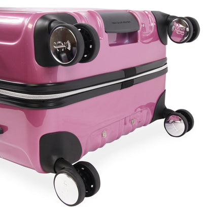 3-Piece Hardside Spinner Luggage Set - Silver Fuchsia - Juicy Couture