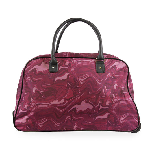 Rolling Duffel Bag - Burgundy Marble - Juicy Couture