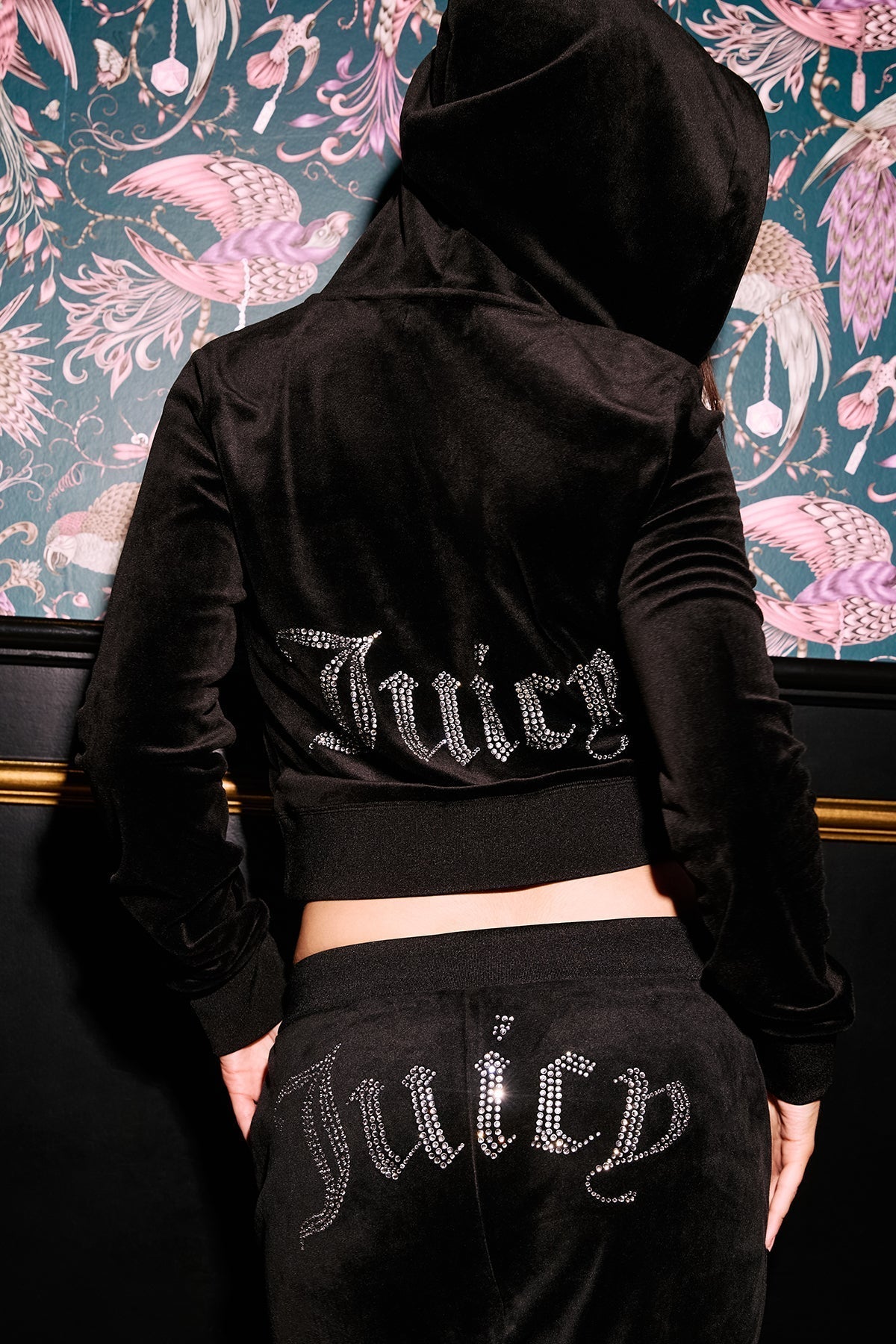 OG Big Bling Velour Track Pants - Liquorice - Juicy Couture