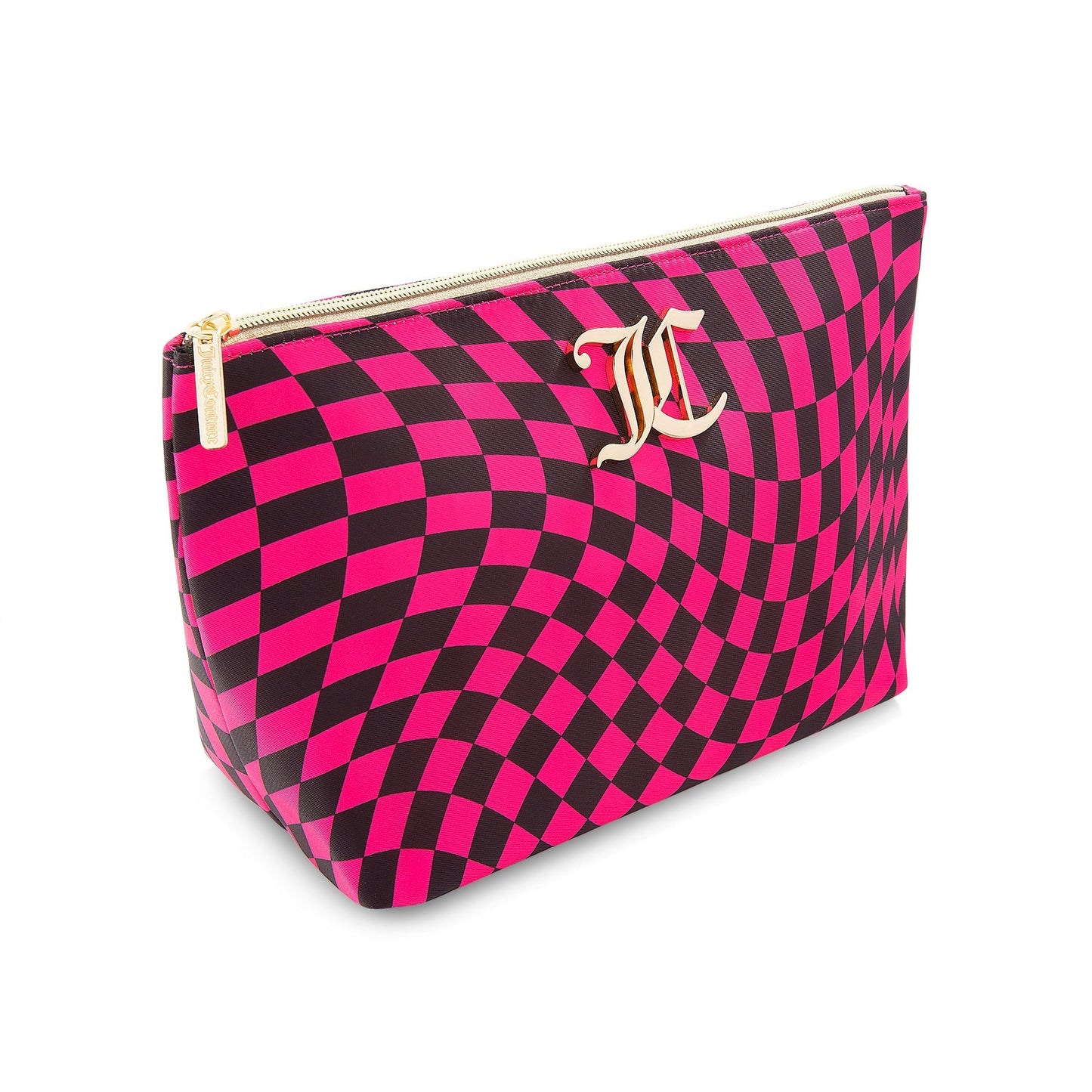 Monogram Makeup Pouch - Checkered Pink - Juicy Couture