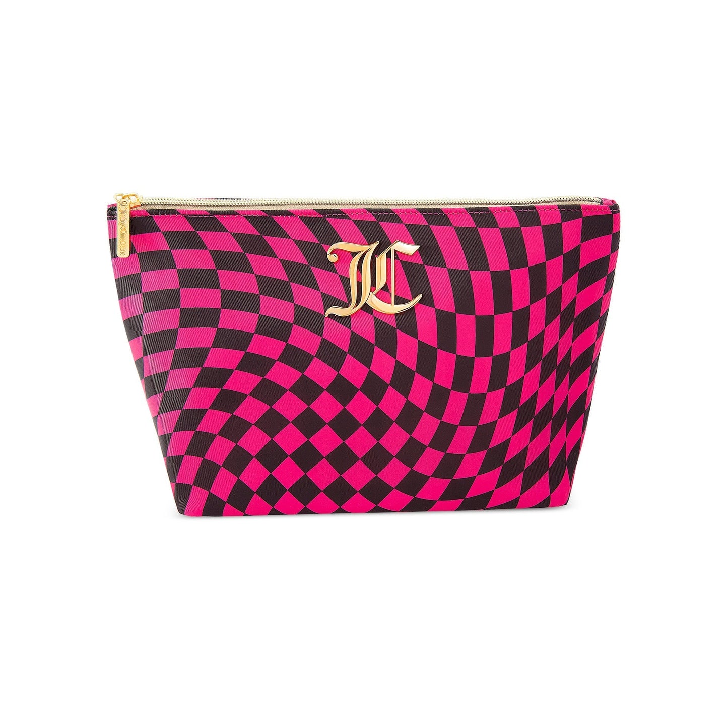 Monogram Makeup Pouch - Checkered Pink - Juicy Couture