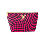 Monogram Makeup Pouch - Checkered Pink - Juicy Couture