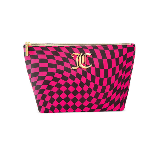 Monogram Makeup Pouch - Checkered Pink - Juicy Couture