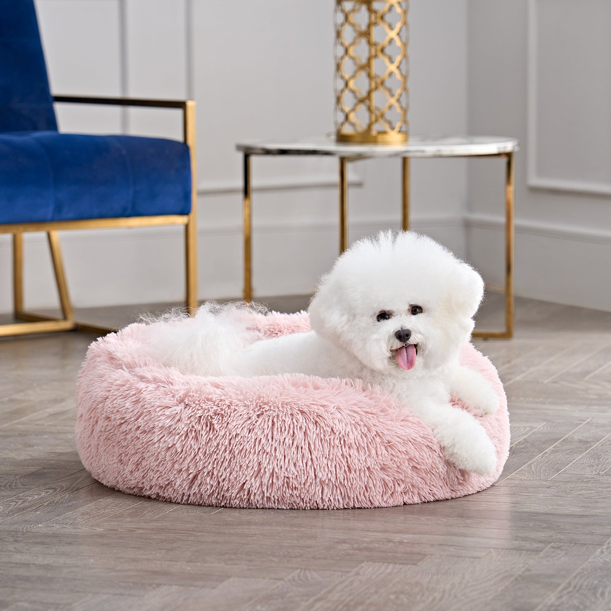 Devon Faux Fur Pet Bed - Pink - Juicy Couture