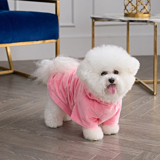 Bling Velour Pet Hoodie - Pink - Juicy Couture