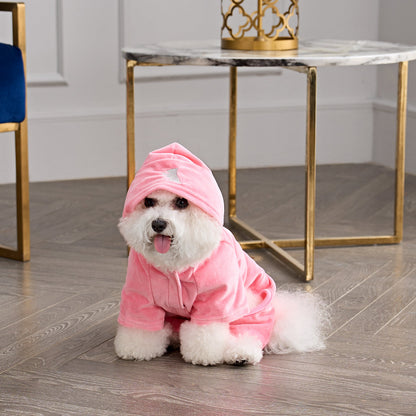 Bling Velour Pet Tracksuit - Pink - Juicy Couture