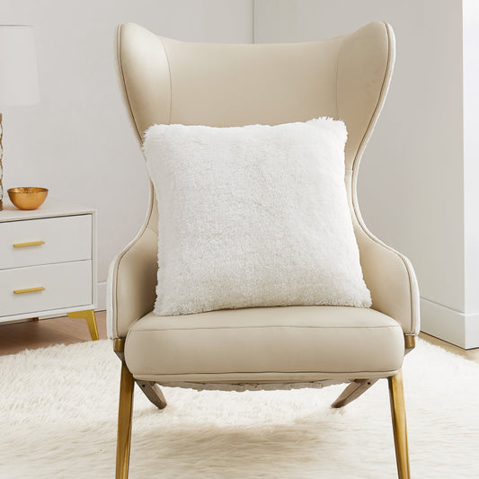 Shaggy Faux Fur Pillow - White - Juicy Couture