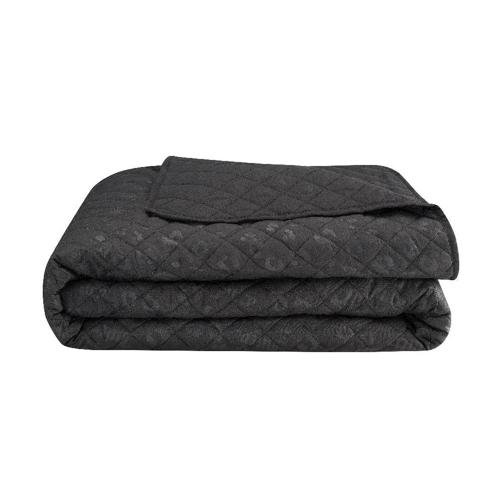 Black Leopard Embossed Quilt Set - Black Leopard - Juicy Couture