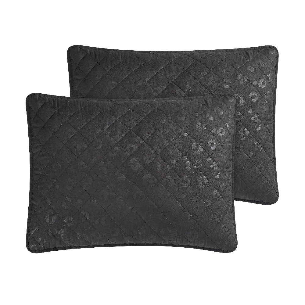 Black Leopard Embossed Quilt Set - Black Leopard - Juicy Couture