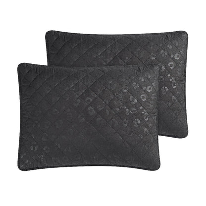 Black Leopard Embossed Quilt Set - Black Leopard - Juicy Couture