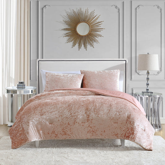 Crushed Velvet Comforter Set - Pink - Juicy Couture