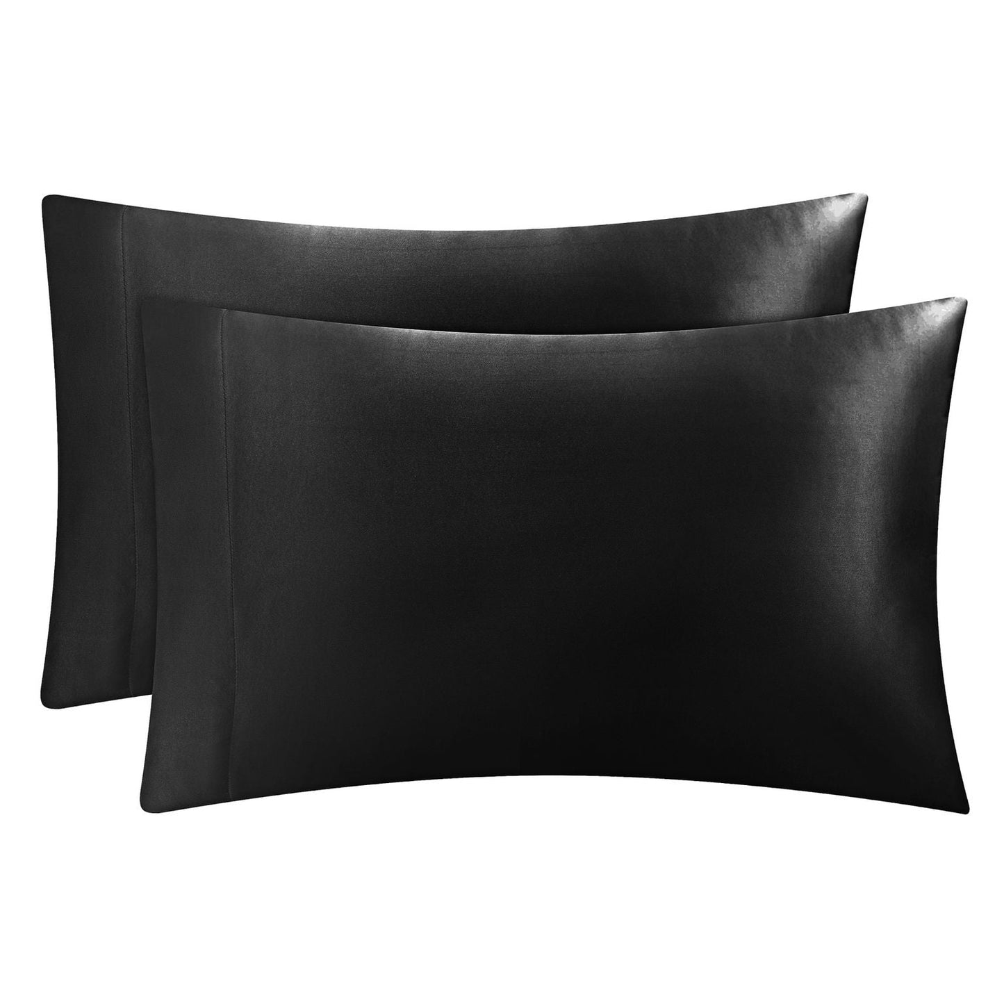 Solid Satin Pillow Case Set - Black - Juicy Couture
