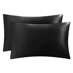 Solid Satin Pillow Case Set - Black - Juicy Couture