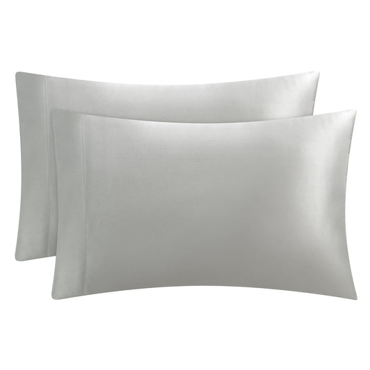 Solid Satin Pillow Case Set - Smoke - Juicy Couture