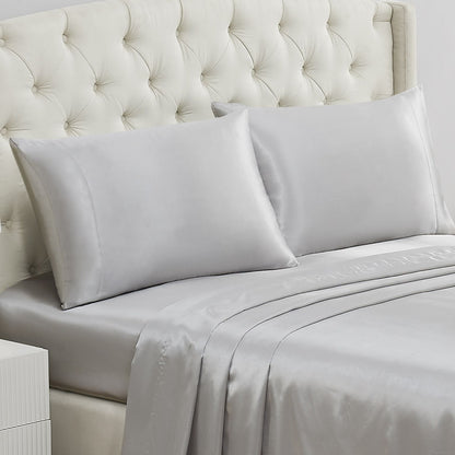 Solid Satin Pillow Case Set - Smoke - Juicy Couture