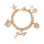 Charm Bracelet with Pave Accents - Goldtone - Juicy Couture