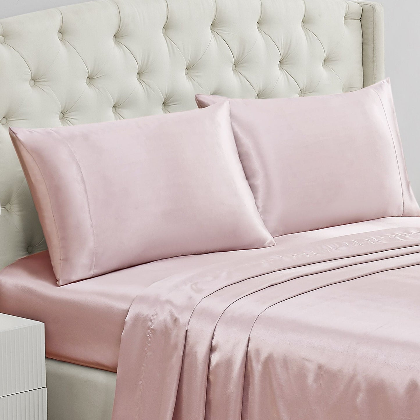 Solid Satin Pillow Case Set - Heavenly Pink - Juicy Couture