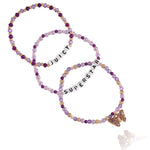 Kids Choose Juicy Superstar 3 Piece Stretch Beaded Bracelet Set - Goldtone - Juicy Couture