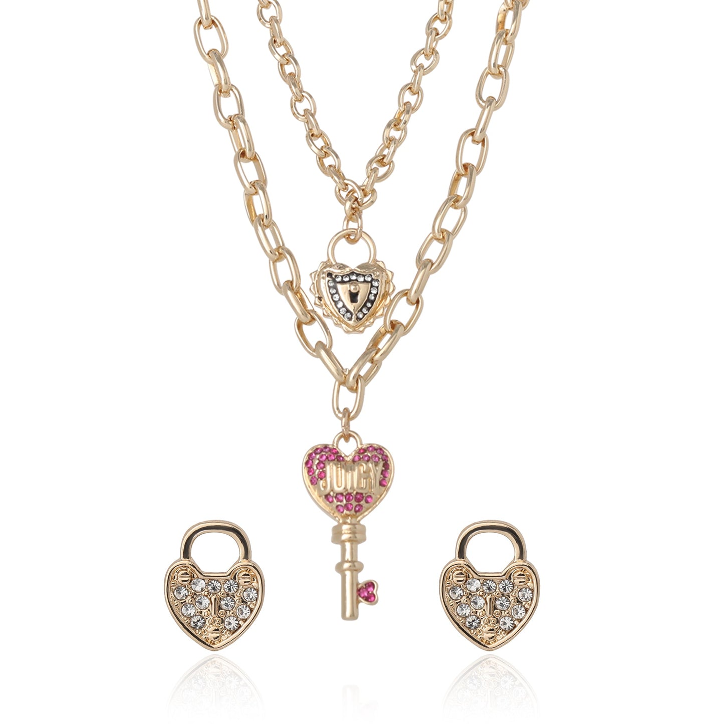 Heart Bow Charm Bracelet - Goldtone - Juicy Couture