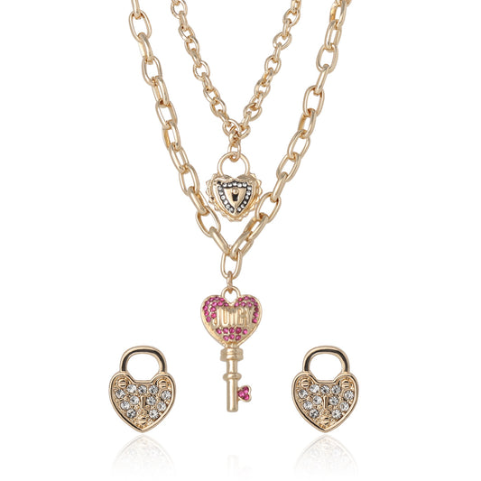 Heart Bow Charm Bracelet - Goldtone - Juicy Couture