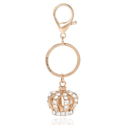 Crown Charm Rhinestone Keychain Bag Charm - Goldtone - Juicy Couture