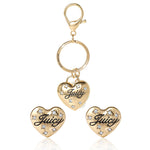Gold-Tone Heart Keychain Bag Charm & Earring Set - Goldtone - Juicy Couture