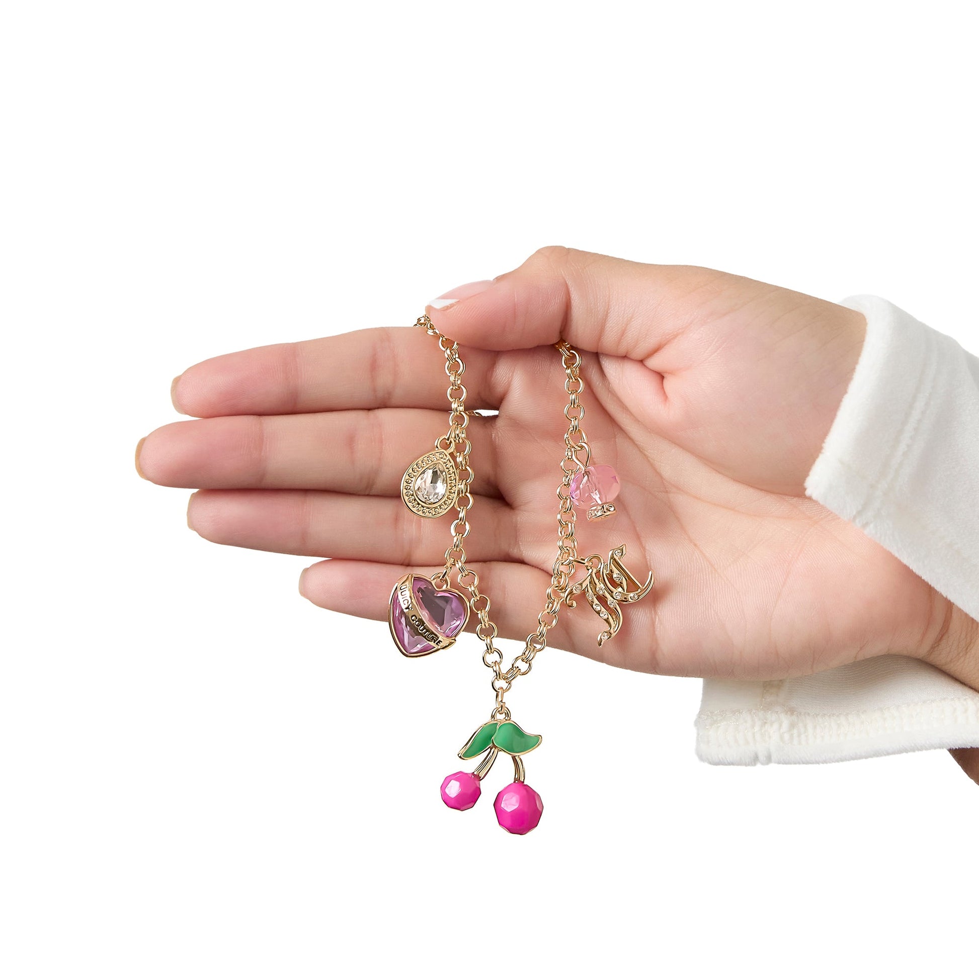 Cherry Charm Necklace - Goldtone - Juicy Couture