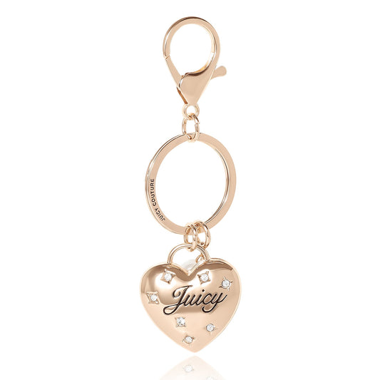 Constellation Puffy Heart Keychain Bag Charm - Goldtone - Juicy Couture