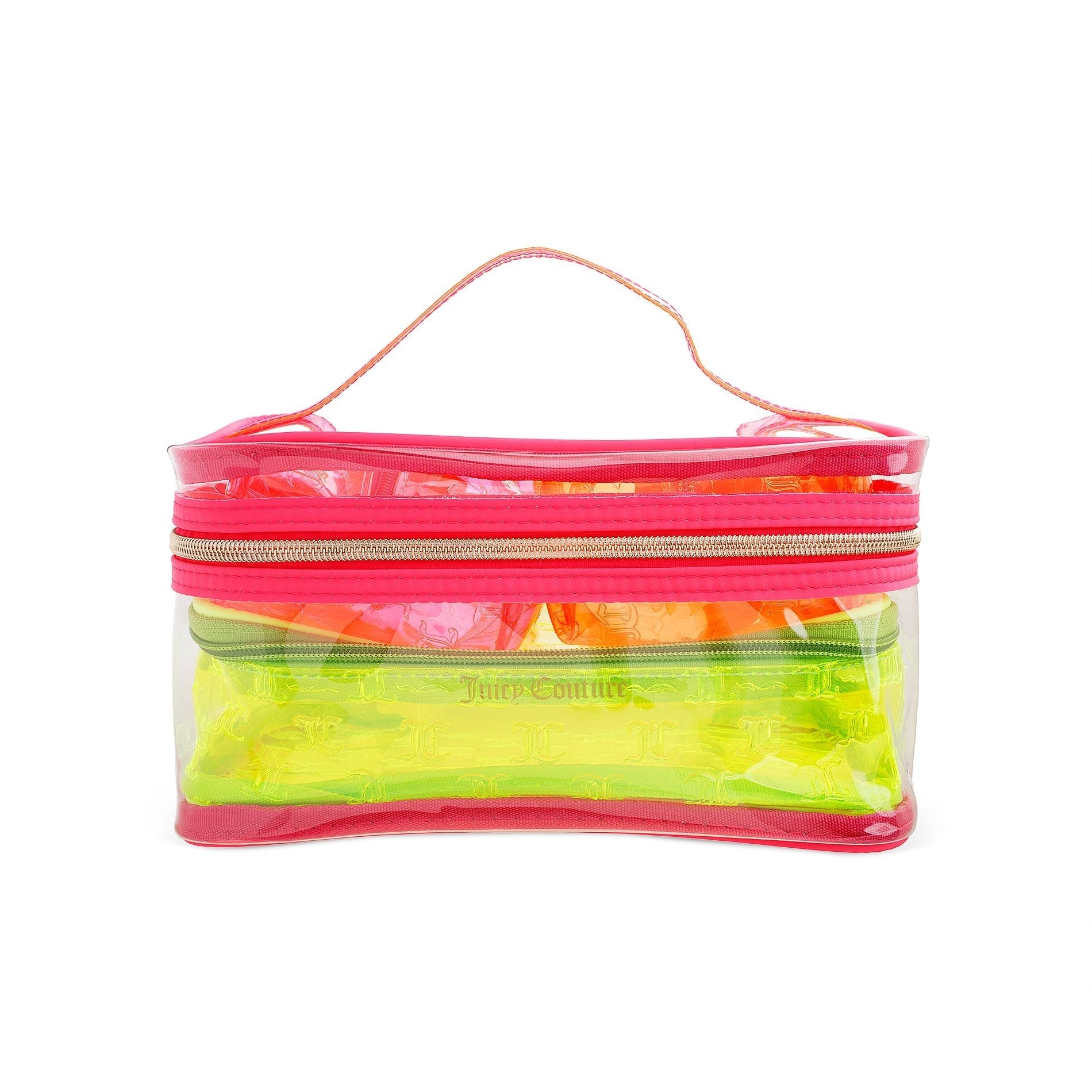 Nested Makeup Bag Set - Pink Yellow Orange - Juicy Couture