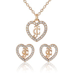 Gold-Tone Pavé Heart Necklace & Stud Earrings Set - Goldtone - Juicy Couture