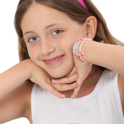 Kids Choose Juicy Heart Charm 3 Piece Beaded Bracelet Set - Goldtone - Juicy Couture