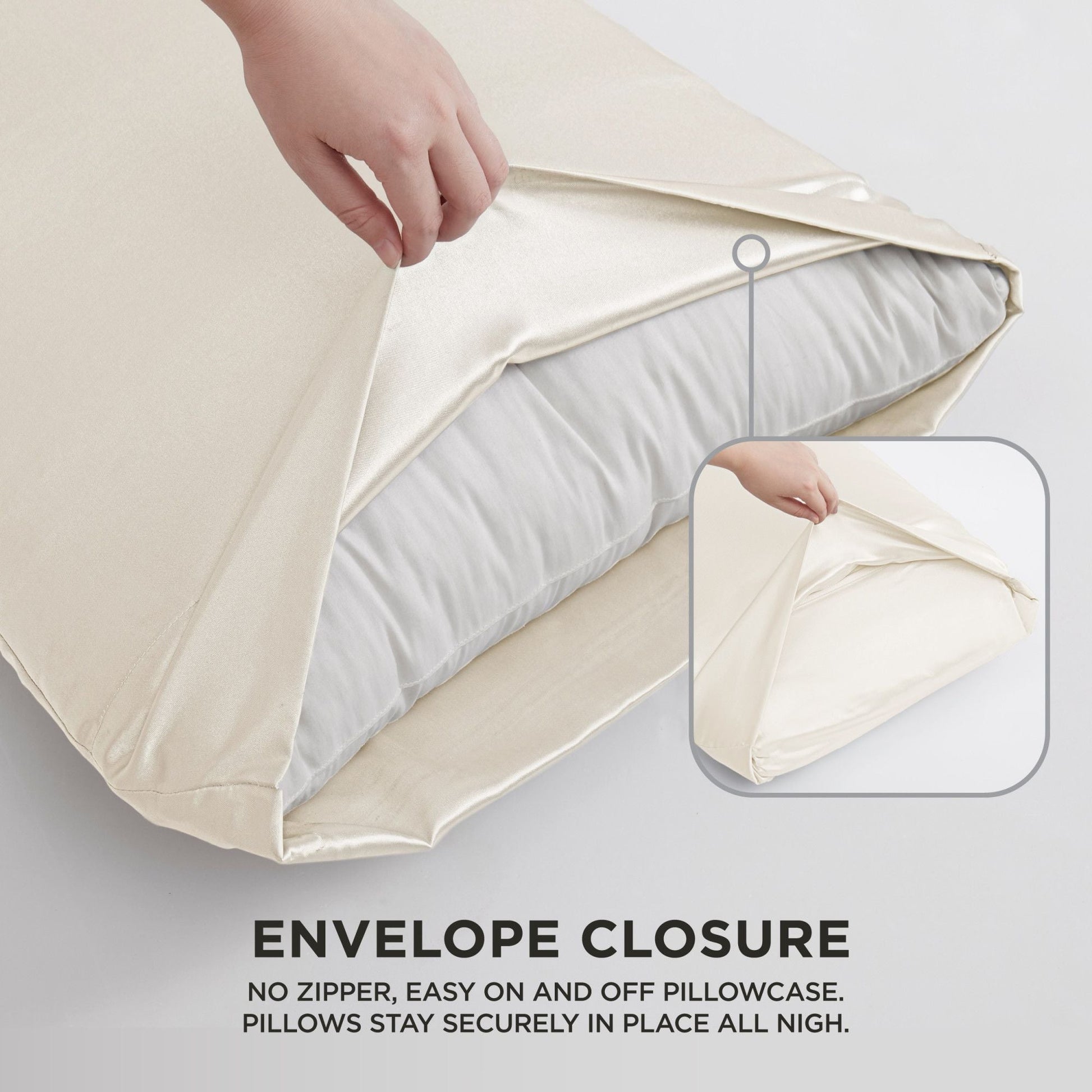 Solid Satin Pillow Case Set - Pearl - Juicy Couture